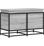 VidaXL Opbergbox met deksel 80x40x51,5 cm bewerkt hout grijs sonoma