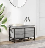 VidaXL Opbergbox met deksel 80x40x51,5 cm bewerkt hout grijs sonoma