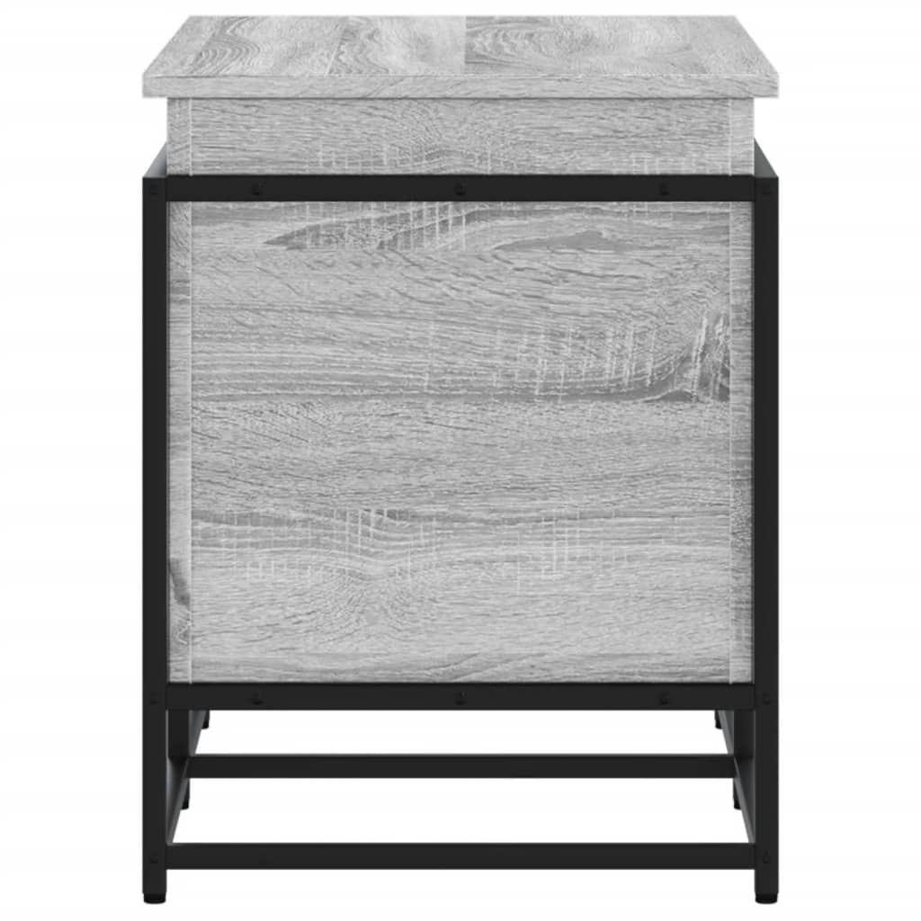 VidaXL Opbergbox met deksel 80x40x51,5 cm bewerkt hout grijs sonoma