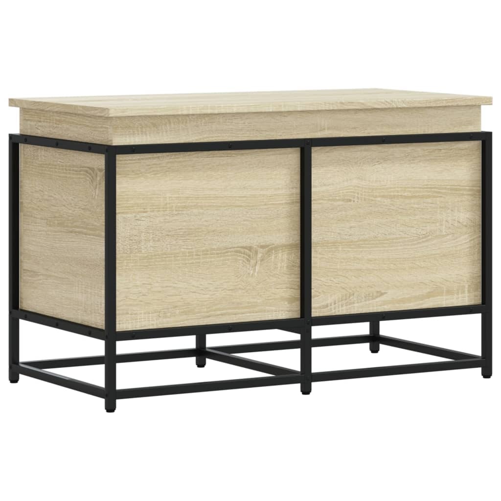 VidaXL Opbergbox met deksel 80x40x51,5 cm bewerkt hout sonoma eiken