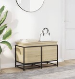 VidaXL Opbergbox met deksel 80x40x51,5 cm bewerkt hout sonoma eiken