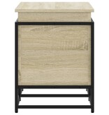 VidaXL Opbergbox met deksel 80x40x51,5 cm bewerkt hout sonoma eiken