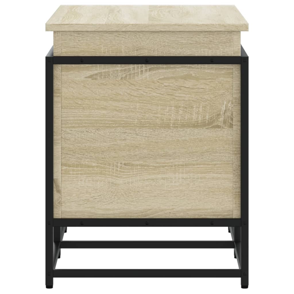 VidaXL Opbergbox met deksel 80x40x51,5 cm bewerkt hout sonoma eiken