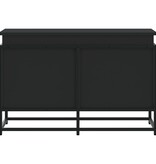 VidaXL Opbergbox met deksel 80x40x51,5 cm bewerkt hout zwart