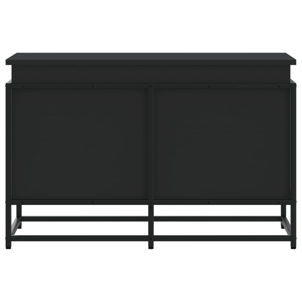 VidaXL Opbergbox met deksel 80x40x51,5 cm bewerkt hout zwart