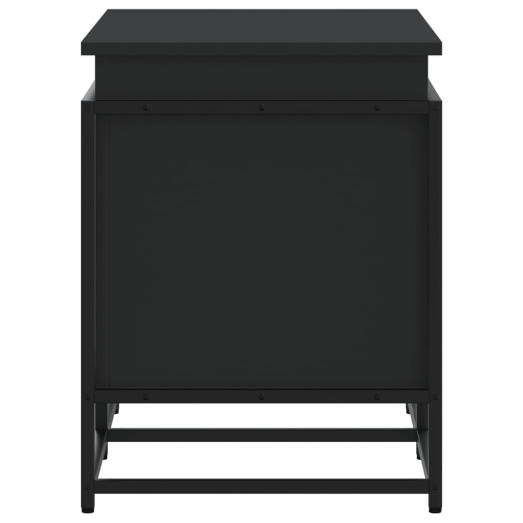 VidaXL Opbergbox met deksel 80x40x51,5 cm bewerkt hout zwart