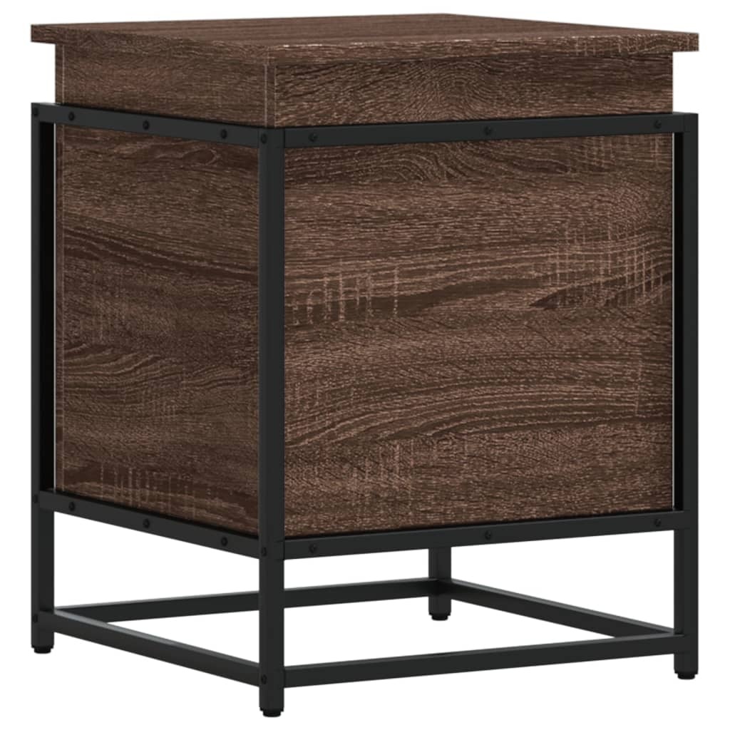VidaXL Opbergbox met deksel 40x40x51,5 cm bewerkt hout bruin eiken