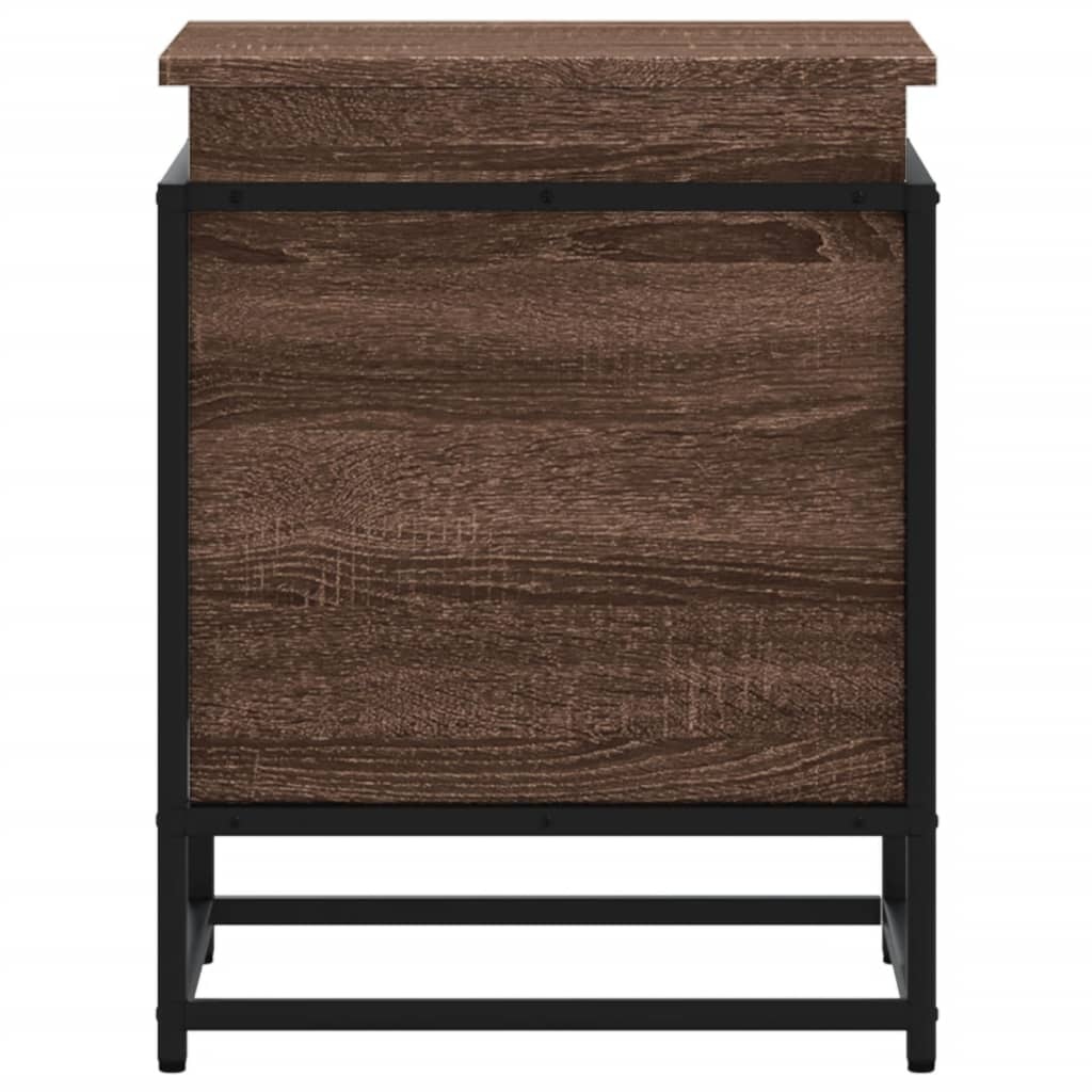 VidaXL Opbergbox met deksel 40x40x51,5 cm bewerkt hout bruin eiken