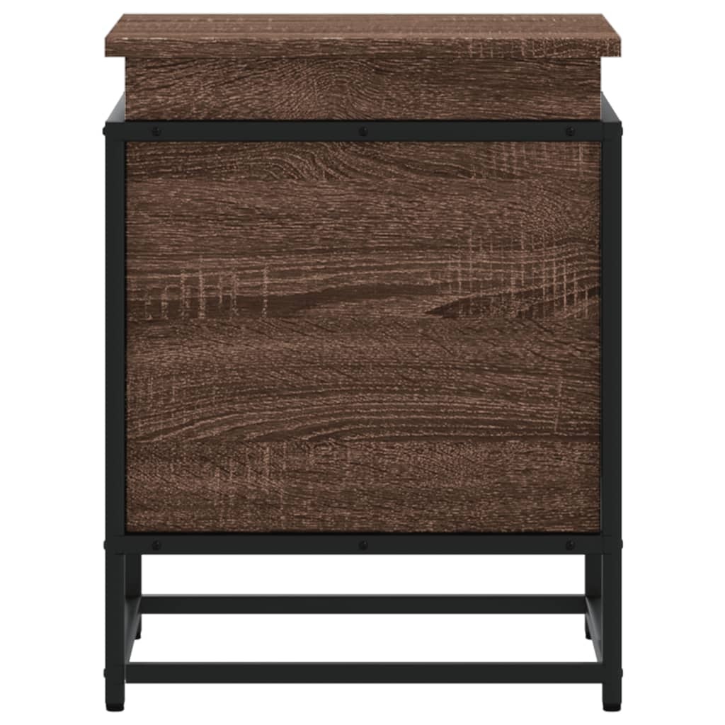 VidaXL Opbergbox met deksel 40x40x51,5 cm bewerkt hout bruin eiken