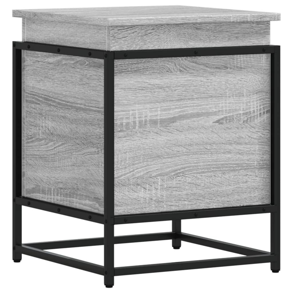 VidaXL Opbergbox met deksel 40x40x51,5 cm bewerkt hout grijs sonoma