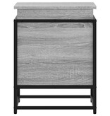 VidaXL Opbergbox met deksel 40x40x51,5 cm bewerkt hout grijs sonoma