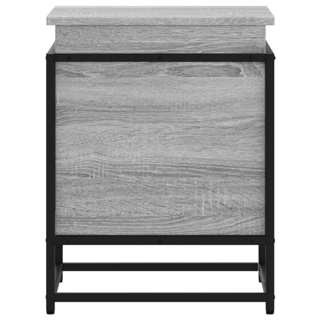 VidaXL Opbergbox met deksel 40x40x51,5 cm bewerkt hout grijs sonoma