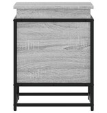VidaXL Opbergbox met deksel 40x40x51,5 cm bewerkt hout grijs sonoma