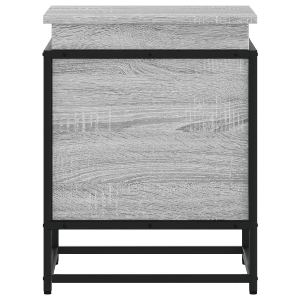 VidaXL Opbergbox met deksel 40x40x51,5 cm bewerkt hout grijs sonoma