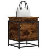 VidaXL Opbergbox met deksel 40x40x51,5 cm bewerkt hout gerookt eiken