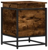 VidaXL Opbergbox met deksel 40x40x51,5 cm bewerkt hout gerookt eiken