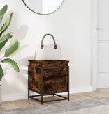 VidaXL Opbergbox met deksel 40x40x51,5 cm bewerkt hout gerookt eiken