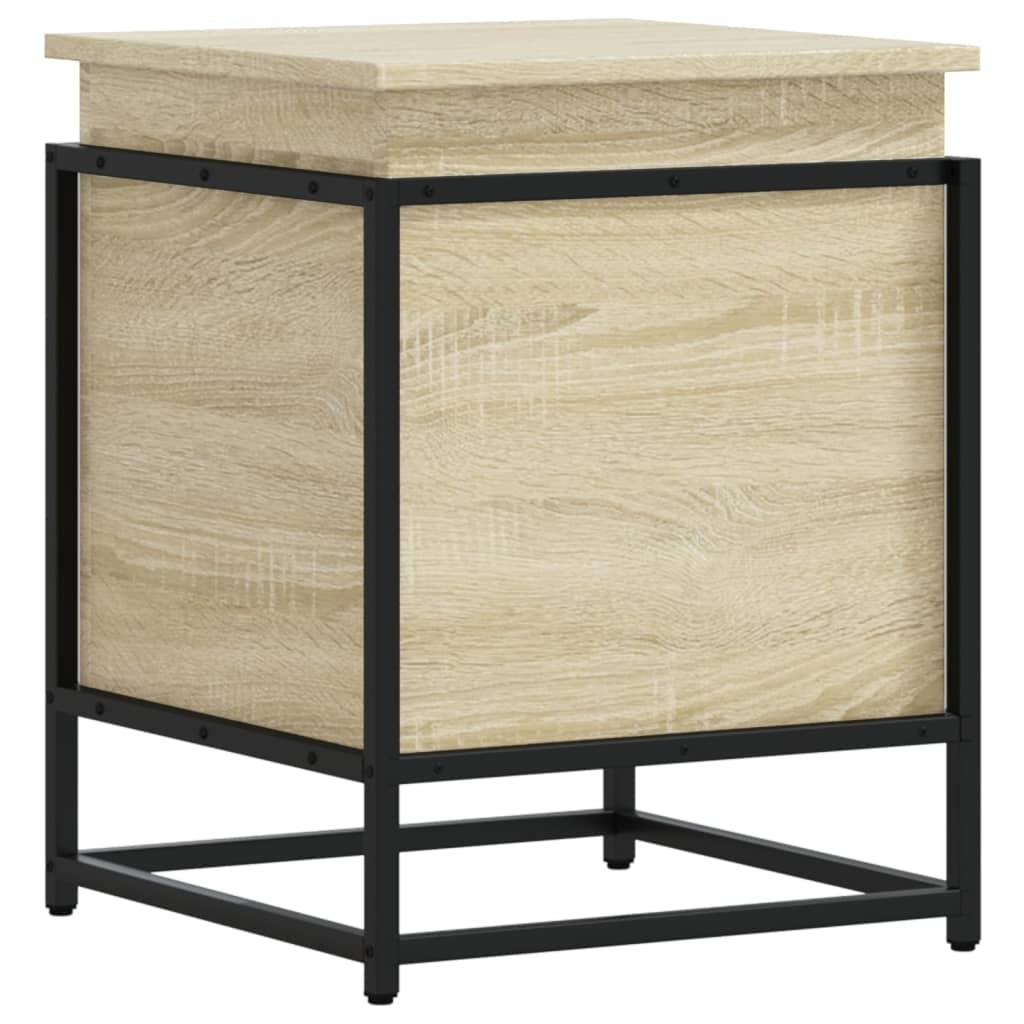 VidaXL Opbergbox met deksel 40x40x51,5 cm bewerkt hout sonoma eiken