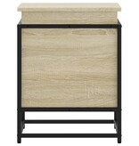 VidaXL Opbergbox met deksel 40x40x51,5 cm bewerkt hout sonoma eiken