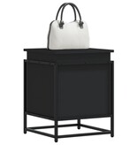 VidaXL Opbergbox met deksel 40x40x51,5 cm bewerkt hout zwart