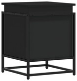 VidaXL Opbergbox met deksel 40x40x51,5 cm bewerkt hout zwart