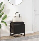 VidaXL Opbergbox met deksel 40x40x51,5 cm bewerkt hout zwart
