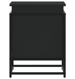 VidaXL Opbergbox met deksel 40x40x51,5 cm bewerkt hout zwart