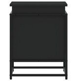 VidaXL Opbergbox met deksel 40x40x51,5 cm bewerkt hout zwart