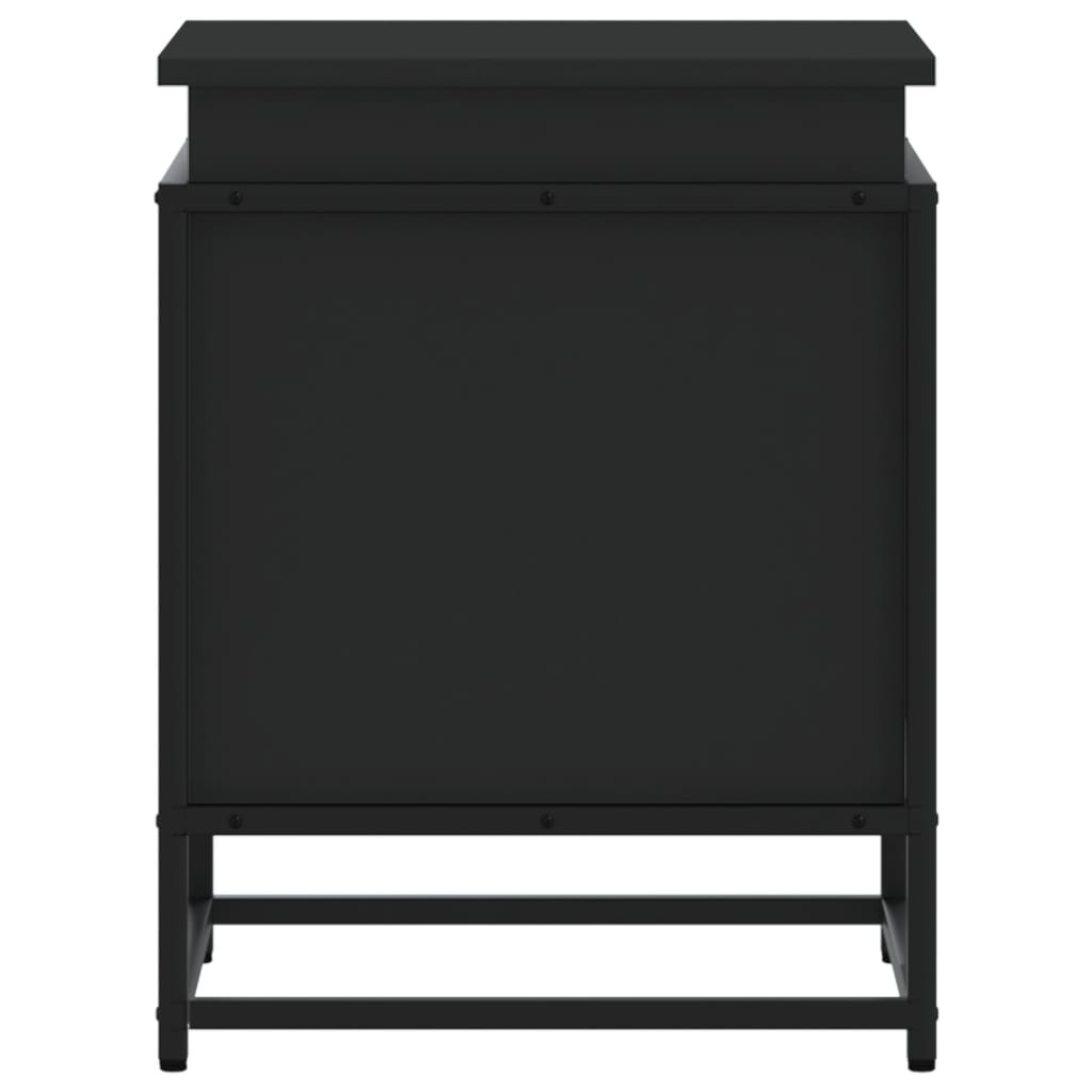 VidaXL Opbergbox met deksel 40x40x51,5 cm bewerkt hout zwart