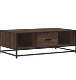 VidaXL Salontafel 100x57x35 cm bewerkt hout en metaal bruin eikenkleur