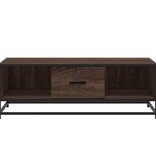 VidaXL Salontafel 100x57x35 cm bewerkt hout en metaal bruin eikenkleur