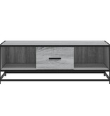 VidaXL Salontafel 100x57x35 cm bewerkt hout en metaal grijs sonoma