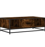 VidaXL Salontafel 100x57x35 cm bewerkt hout en metaal gerookt eiken