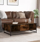 VidaXL Salontafel 100x57x35 cm bewerkt hout en metaal gerookt eiken