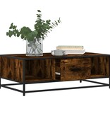 VidaXL Salontafel 100x57x35 cm bewerkt hout en metaal gerookt eiken