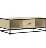 VidaXL Salontafel 100x57x35 cm bewerkt hout en metaal sonoma eiken