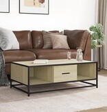 VidaXL Salontafel 100x57x35 cm bewerkt hout en metaal sonoma eiken
