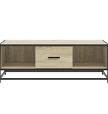 VidaXL Salontafel 100x57x35 cm bewerkt hout en metaal sonoma eiken