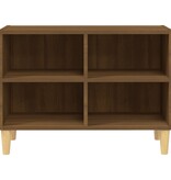 VidaXL Tv-meubel met houten poten 69,5x30x50 cm bruin eikenkleur