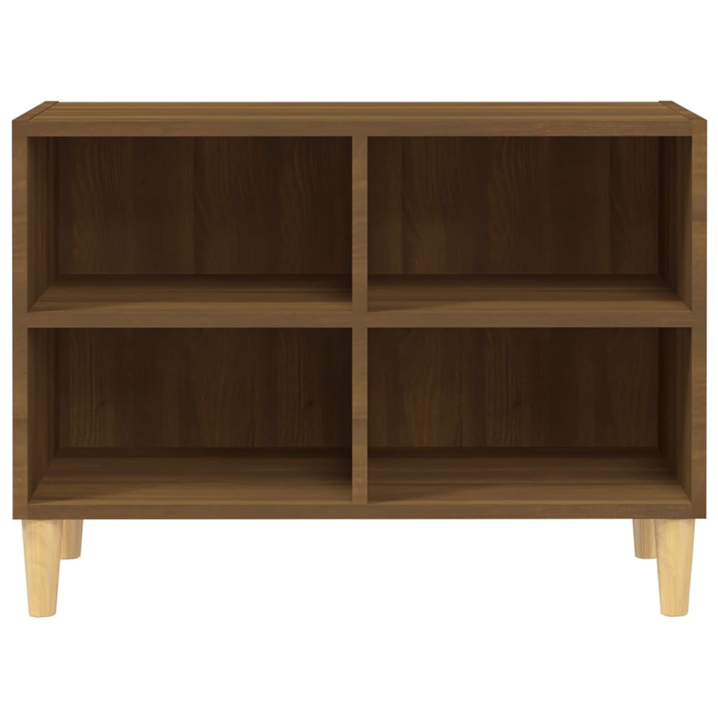 VidaXL Tv-meubel met houten poten 69,5x30x50 cm bruin eikenkleur