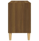 VidaXL Tv-meubel met houten poten 69,5x30x50 cm bruin eikenkleur