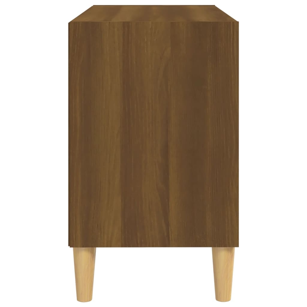 VidaXL Tv-meubel met houten poten 69,5x30x50 cm bruin eikenkleur