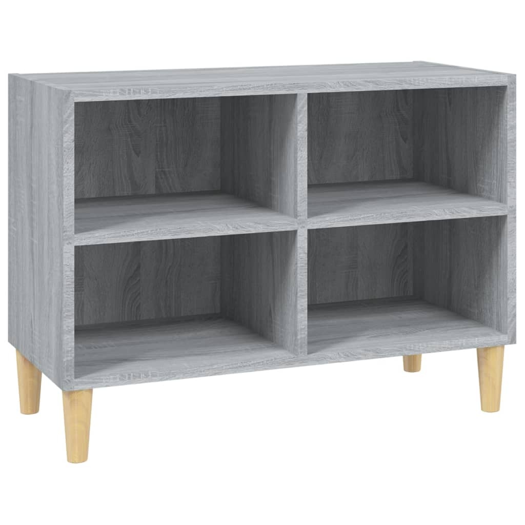 VidaXL Tv-meubel met houten poten 69,5x30x50 cm grijs sonoma eiken