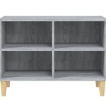 VidaXL Tv-meubel met houten poten 69,5x30x50 cm grijs sonoma eiken