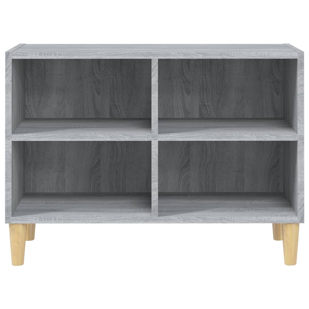 VidaXL Tv-meubel met houten poten 69,5x30x50 cm grijs sonoma eiken