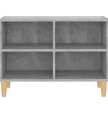 VidaXL Tv-meubel met massief houten poten 69,5x30x50 cm betongrijs