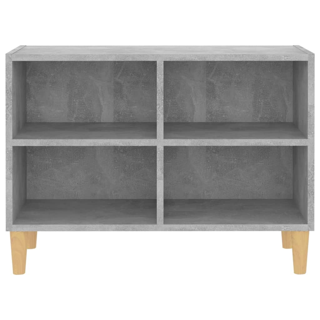 VidaXL Tv-meubel met massief houten poten 69,5x30x50 cm betongrijs