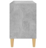 VidaXL Tv-meubel met massief houten poten 69,5x30x50 cm betongrijs