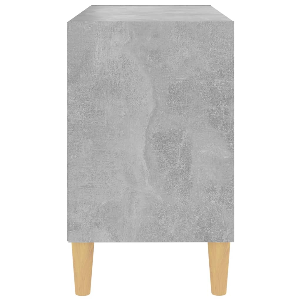 VidaXL Tv-meubel met massief houten poten 69,5x30x50 cm betongrijs