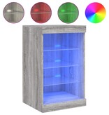 VidaXL Dressoir met LED-verlichting 41x37x67 cm grijs sonoma eiken